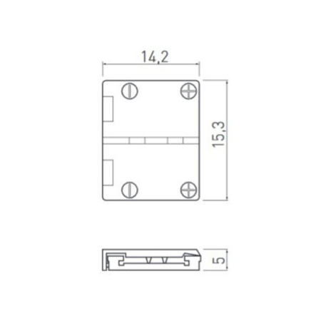 Verbinder für RGB LED 10mm 4Polig Clip Klick Leiste Band XC11 GTV LD-ZTLRGB-04N