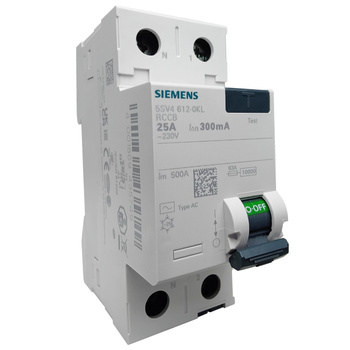 SIEMENS Fehlerstromschutzschalter 25A 2P 300mA Typ AC VDE Fi-Schalter RCD 5749