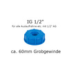 IBC Adaper S60x6 mit 1/2" IG für Auslaufhahn Kappe für Regenwassertank Bradas IBCS60F-F012