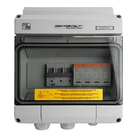 Solar Anschlusskasten PV AC 1x Mersen Typ 1/2 1xSEZ C16 3P IP65 Doktorvolt DV-4586-FOT