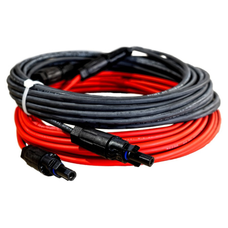 Solarkabel Verlängerungskabel 4mm² mit Solarsteckern rot/schwarz 1 - 50m