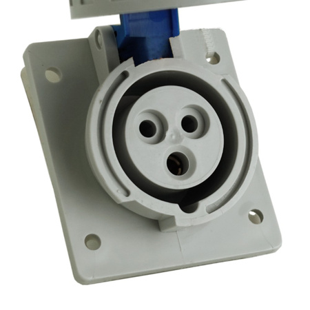 CEE Einbausteckdose schräg 16A 3P 230V IP67 IEG 1632 DV