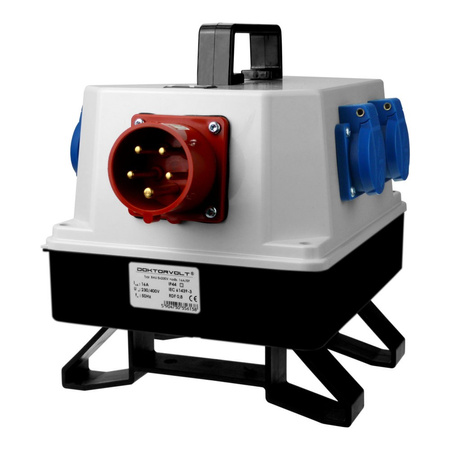 Stromverteiler BAU 5x230V mit 16A Anbaustecker Doktorvolt DV-6138-D
