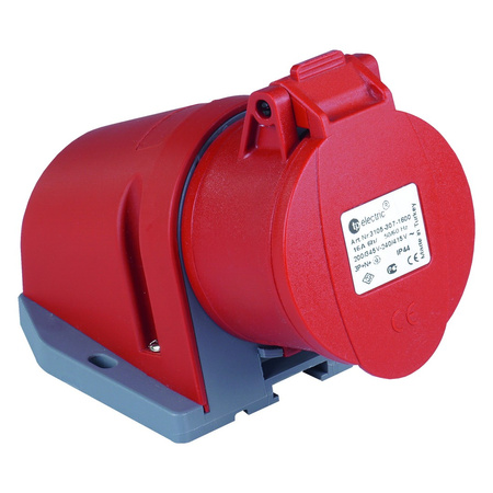 CEE Wandsteckdose Aufputz 5P 16A IP44 400V 3105-307-1600