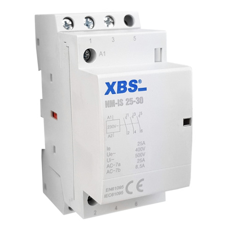 Modular Leistungsschütz Schütz 25A 4kW 230V AC 3NO 35mm DIN Montage XBS M-IS 25-30