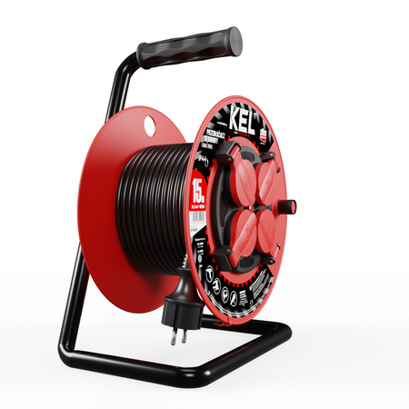 Kabeltrommel 15 m 4× 230 V Schuko 3×1,5 H05RR-F Professional Line W-98685