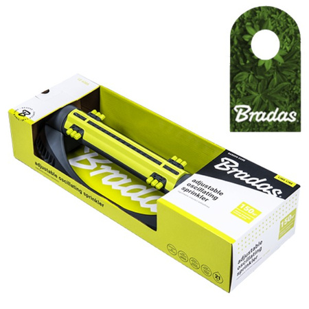 Viereckregner Rasensprenger 160m² 21 Düsen Regner Sprinkler LIME LINE BRADAS LE-6305