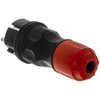 Zerlegbarer gerader Stecker WT-54 IP54 2P+E 16A 250V Uni-Schuko schwarz-rot W-97977