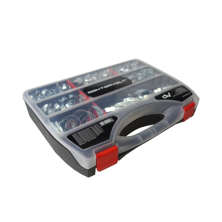 Schlauchschellen Set 232 Teile verzinkt Schlauchklemmen in 10 Größen DV-0188