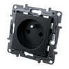 Steckdose mit Kindersicherung 2P + E franz. System schwarz Niloe Step 863533