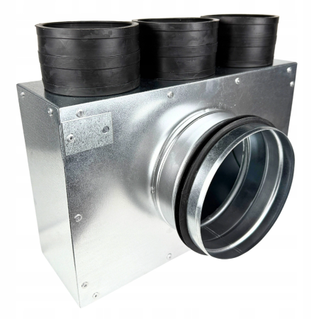 Lüftungsverteiler Verteilerkasten 3x75 Ø125 Wohnraumlüftung Luftverteiler E-KSR-3X75/125-OC-K