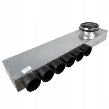 Lüftungsverteiler Verteilerkasten 6x75 Ø200 Wohnraumlüftung Luftverteiler E-KRRR-6x75/200-OC