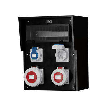 Baustromverteiler Vollgummi HD IP67 32A/5P 16A/5P 2x230V Doktorvolt® DV-9535-D