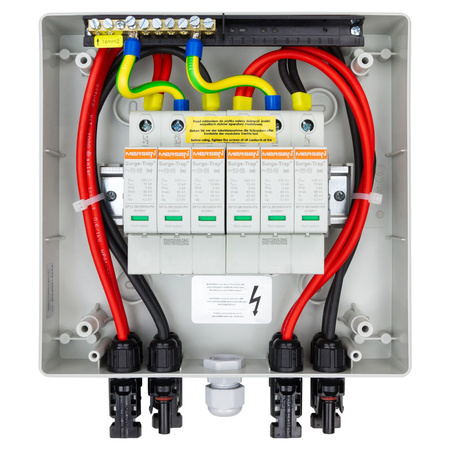 Solar Anschlusskasten 2-String DC 1000V T1 T2 4mm Mersen Doktorvolt 4494