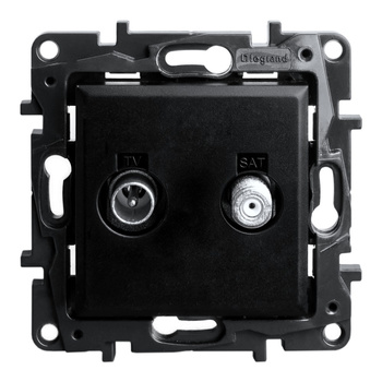 Endsteckdose TV-SAT schwarz 1,5 dB Niloe Step 863583