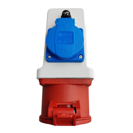 Combo Wandsteckdose 5-polig CEE 32A IP44 Schuko 230V 3107-605-1600