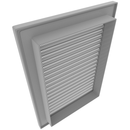 Schräggitter mit Insektenschutznetz rechteckig 21cm x 14cm grau AirRoxy 02 02-342