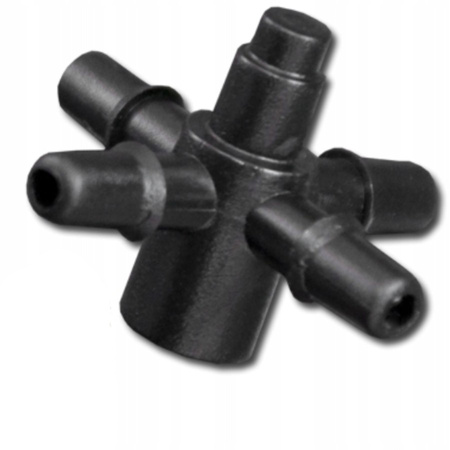 4-Wege Emitter Tropfer Adapter 4mm für 3x5mm Microschlauch Bradas DSK-5135L4