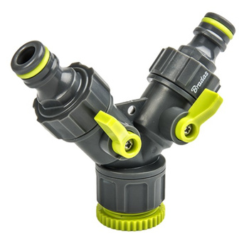 Y-Stück 3/4"- 1/2" mit 2 Ventilen LIME LINE BRADAS LE-02221K
