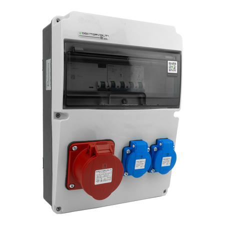 Baustromverteiler Stromverteiler Wandverteiler 1x16A 2x230V Siemens Schutz Komplett DV-5534-D