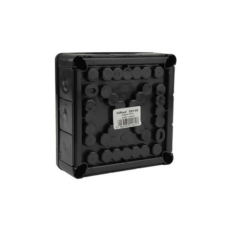 Abzweigkasten Aufputz Dose IP55 ViPlast 6/12 Eingängen 05 Schwarz 051-05