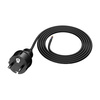 Anschlusskabel 2m IP44 mit geradem Stecker 250V 16A 3x1 mm² H05VV-F PP-40H Schwarz W-98372