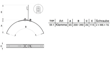 Universalfederhalterung niedrig Edelstahl G5 Erdung Blitzschutz Dachleitungshalter 59.1 NI