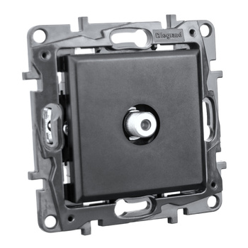 Steckdose TV Typ F schwarz 1,5 dB Niloe Step 863575