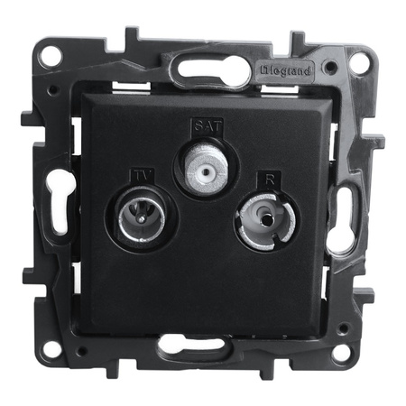Endsteckdose TV-R-SAT schwarz 10 dB Niloe Step 863579