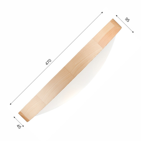 LED Deckenleuchte Lampe Kiefer 3-flammig gewölbt 47 cm E27 LD-PD-8.3 SOSNA