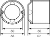 Schalterdose Unterputzdose Dose Einbaudose 13.65 60mm PK-Ø 60x60 tief E-P 3548