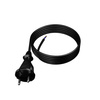 Anschlusskabel 4,5m mit geradem Stecker TYP E 230V 16A 2×1,5 mm² H05RR-F PP-21 Schwarz W-97195