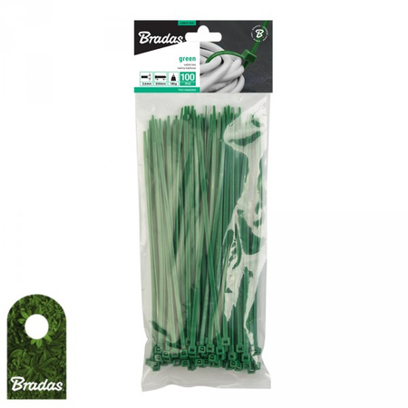100Stk. Kabelbinder 2,5x150mm Green grün Bradas TS1125150G