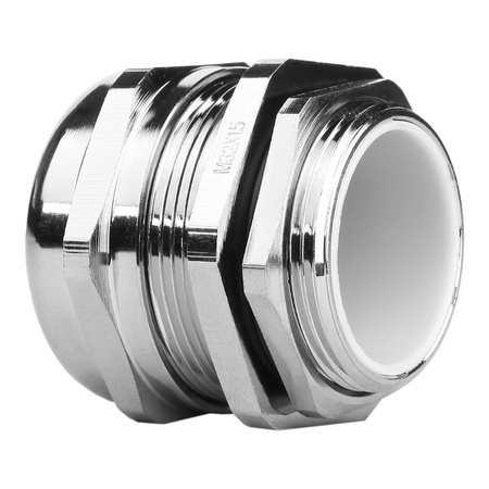 M32 Kabelverschraubung metrisch 18-25mm IP68 Messing vernickelt DGN DDL-M32M-10AH