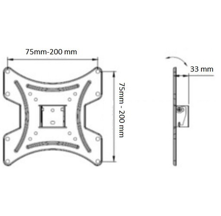 TV-Halterung Wandhalterung Fernseher LED/LCD 19-42" 35KG vertikale CV-26