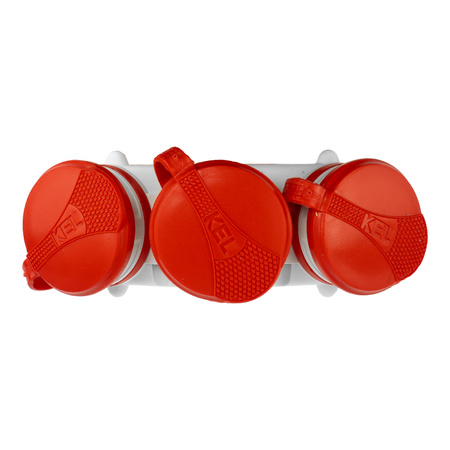 Dreifach Steckdose Kupplung 3x2P+Z 16A 250V IP54 hermetisch Steckverbinder 3680W W-01155