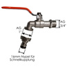 Auslaufkugelhahn 3/4" AG Hebelhahn Kugelhahn Gartenhahn universal Schlauchanschluß BRADAS GKK0434