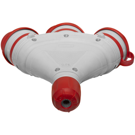 Dreifach-Steckdose Schuko IP44 3×2P+E 16A Grau-Rot 250V GN-X3/44S EXTREM W-01163