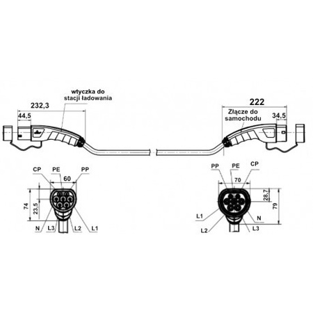 Set Mobile Wallbox 11kW kabel 5M Typ 2 EV Ladegerät Ladestation Elektroauto Charger Doktorvolt DV-1390-SET