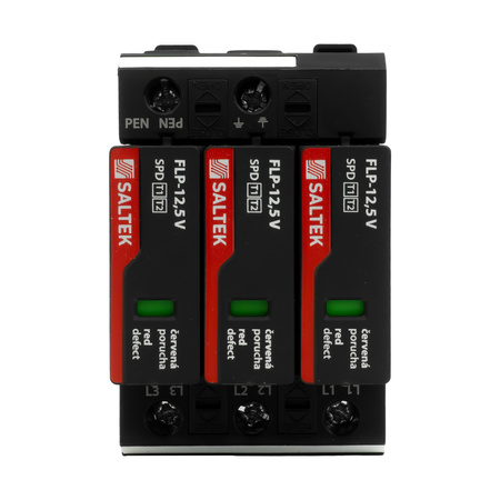 Überspannungsableiter Typ 1 12,5kA FLP-12,5 V/3 bis 350V DC für Hutschiene Überspannungsschutz Blitzschutz für Niederspannung A03425