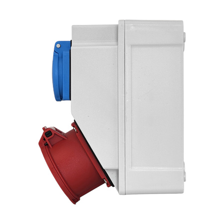 Baustromverteiler Gehäuse ohne Verkabelung 16A 400V 2x 230V Schuko Leergehäuse mit Steckdosen TpE 3317-200-5000