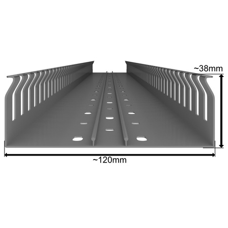 Verdrahtungskanal 120x40 mit Deckel ca.1m EC ECS12040