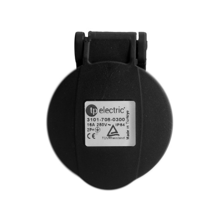 Elektrische Steckdose UPS mit Kabelverschraubung 16A TYP E IP54 250V AC TPE 3101-708-0300