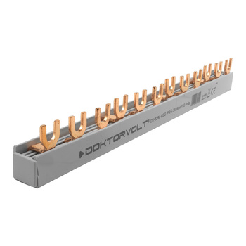 Phasenschiene 3P Gabel 12-polig 16mm² PS/G Schiene Sammelschiene 100A Schteiner DV-6299-PSG