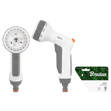 Gartenbrause Handbrause Schlauchbrause Wasserspritze Reinigungsspritze Sprühpistole 9-funktionen WHITE LINE WL-EN11TK