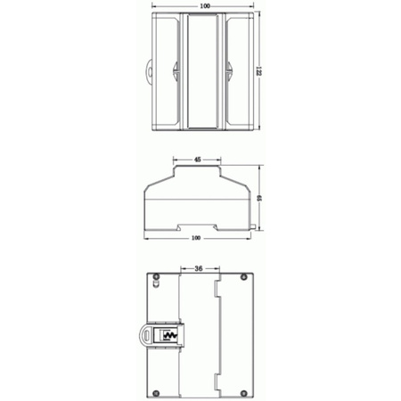 3-Phasen Stromzähler MID Drehstromzähler Zähler LE-03d F&F 2365