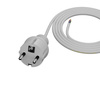 Anschlusskabel 1,5m IP44 mit geradem Stecker 250V 16A 3x1 mm² H05VV-F PP-40H Weiß W-98369