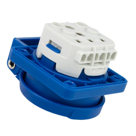 Anbausteckdose Schuko Einabusteckdose Typ-F IP54 Klappdeckel Steckdose Blau 230V Mennekes 11011