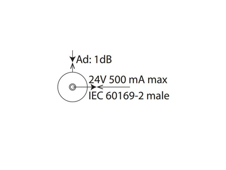 TV Satellitenneinsatz schwarz 1modul 1db TV Steckdose Satellitendose SAT Dose Ersatzteil KM16SB TEM PD12 Einsatz KM16SB-B