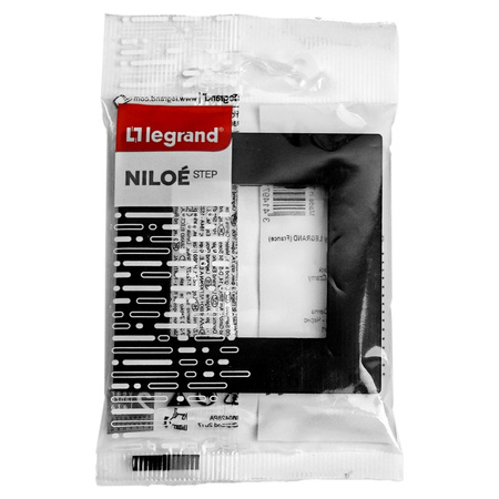 Abdeckrahmen 1-fach Rahmen schwarz Niloe Step 863591